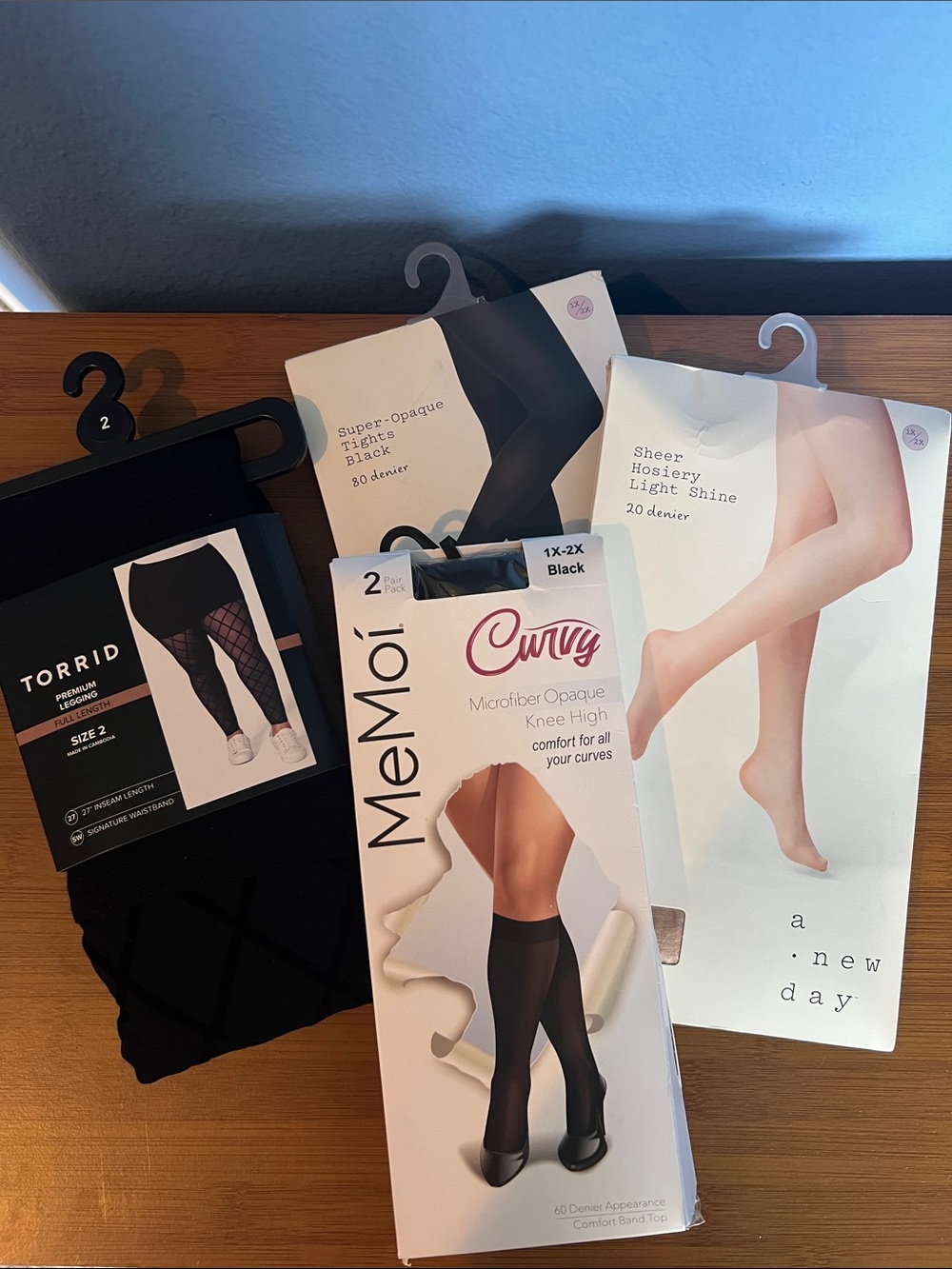 Torrid Black Patterned Leggings & Hosiery Bundle Plus 1-2X